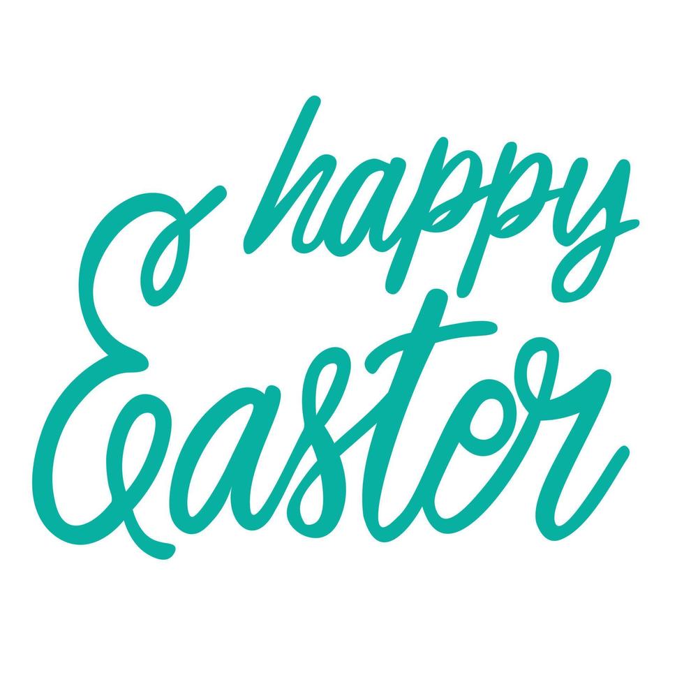 doodle flat clipart easter lettering. Easy to change color. vector