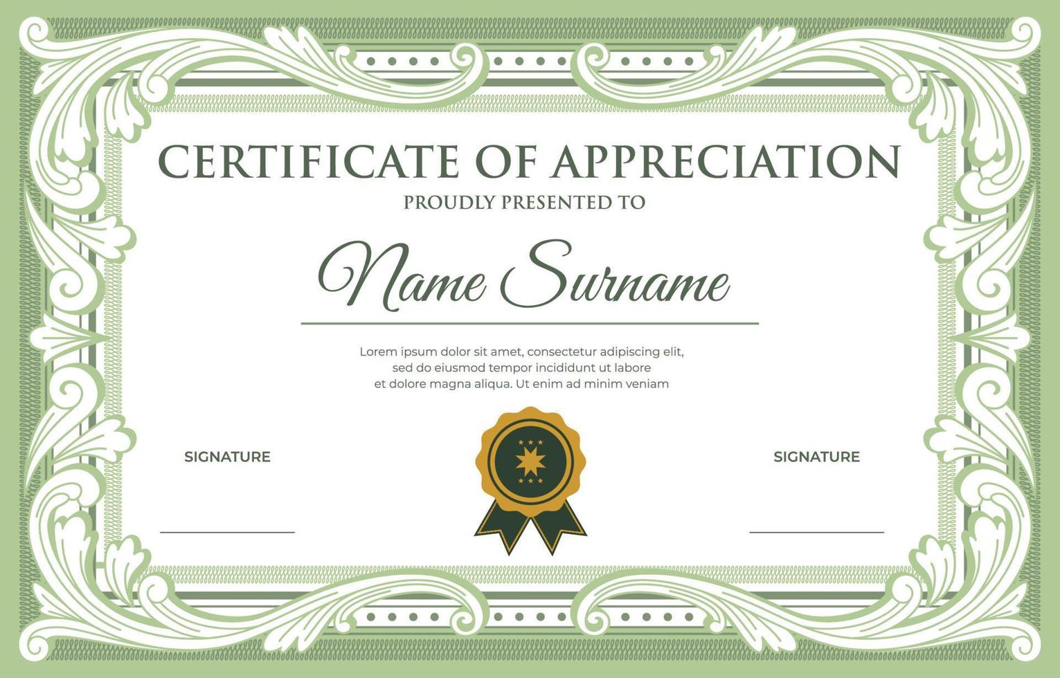 Victorian Classic Certificate vector