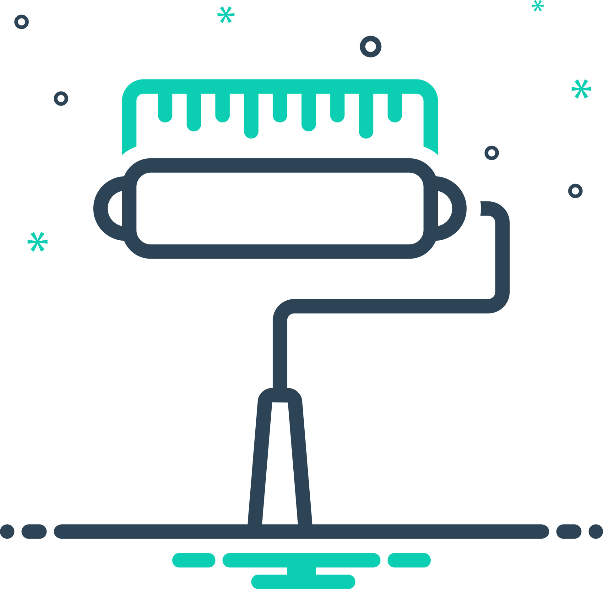 mix icon for paint roller 18768057 Vector Art at Vecteezy