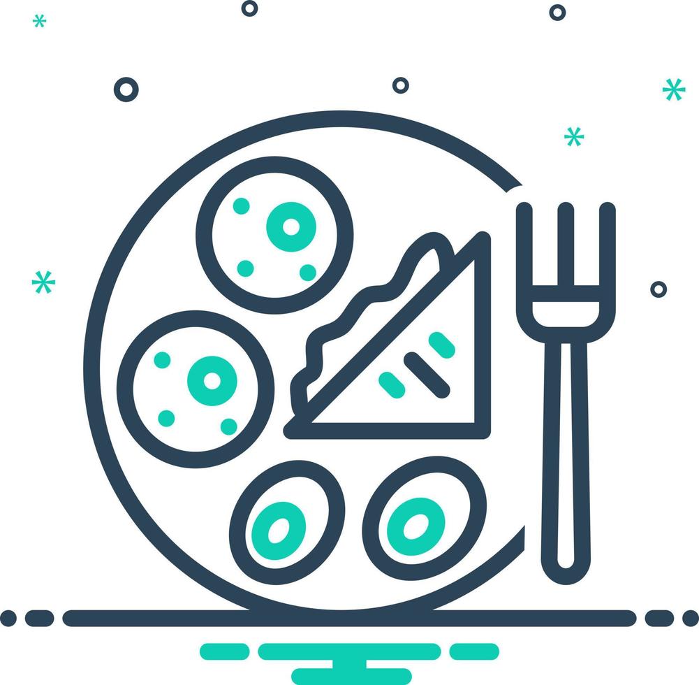 mix icon for breakfast vector