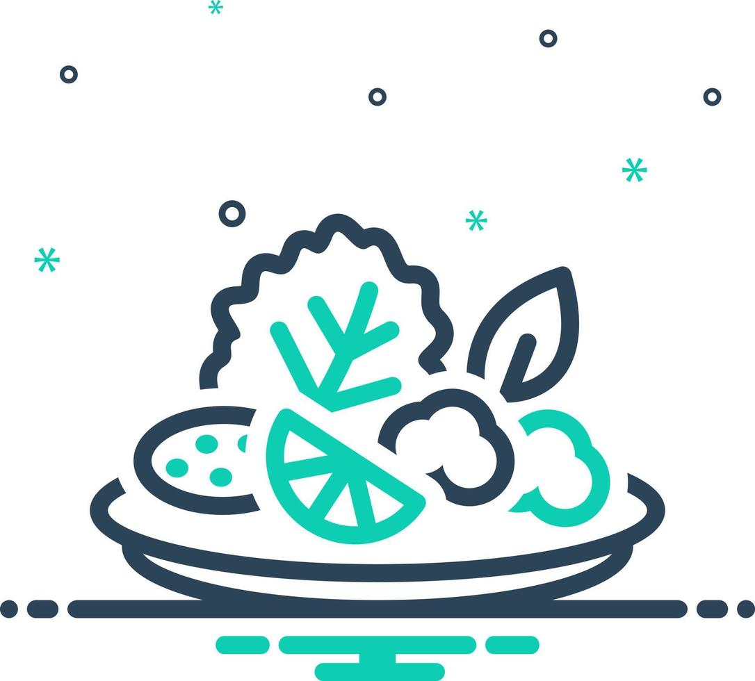 mix icon for salad vector