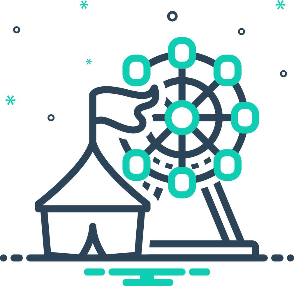 mix icon for fair vector