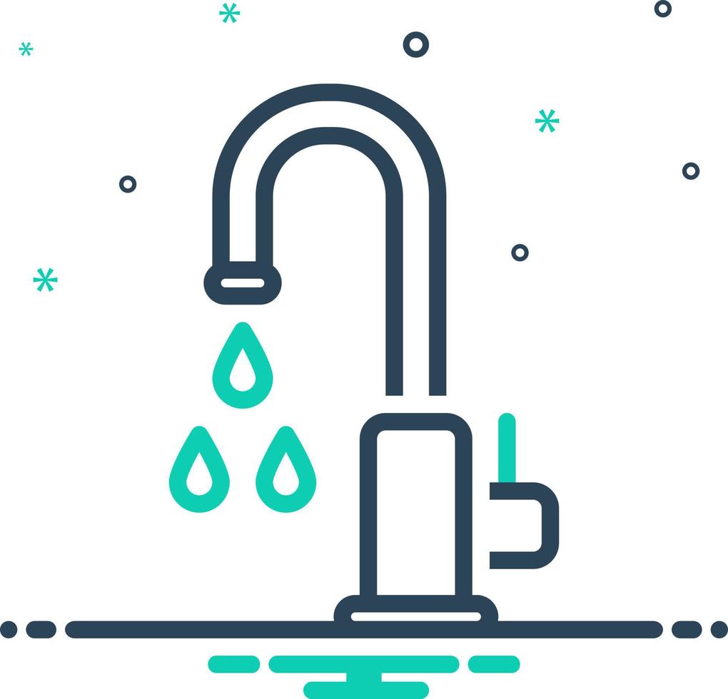 mix icon for faucet vector