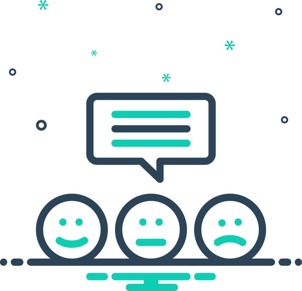 mix icon for feedback vector