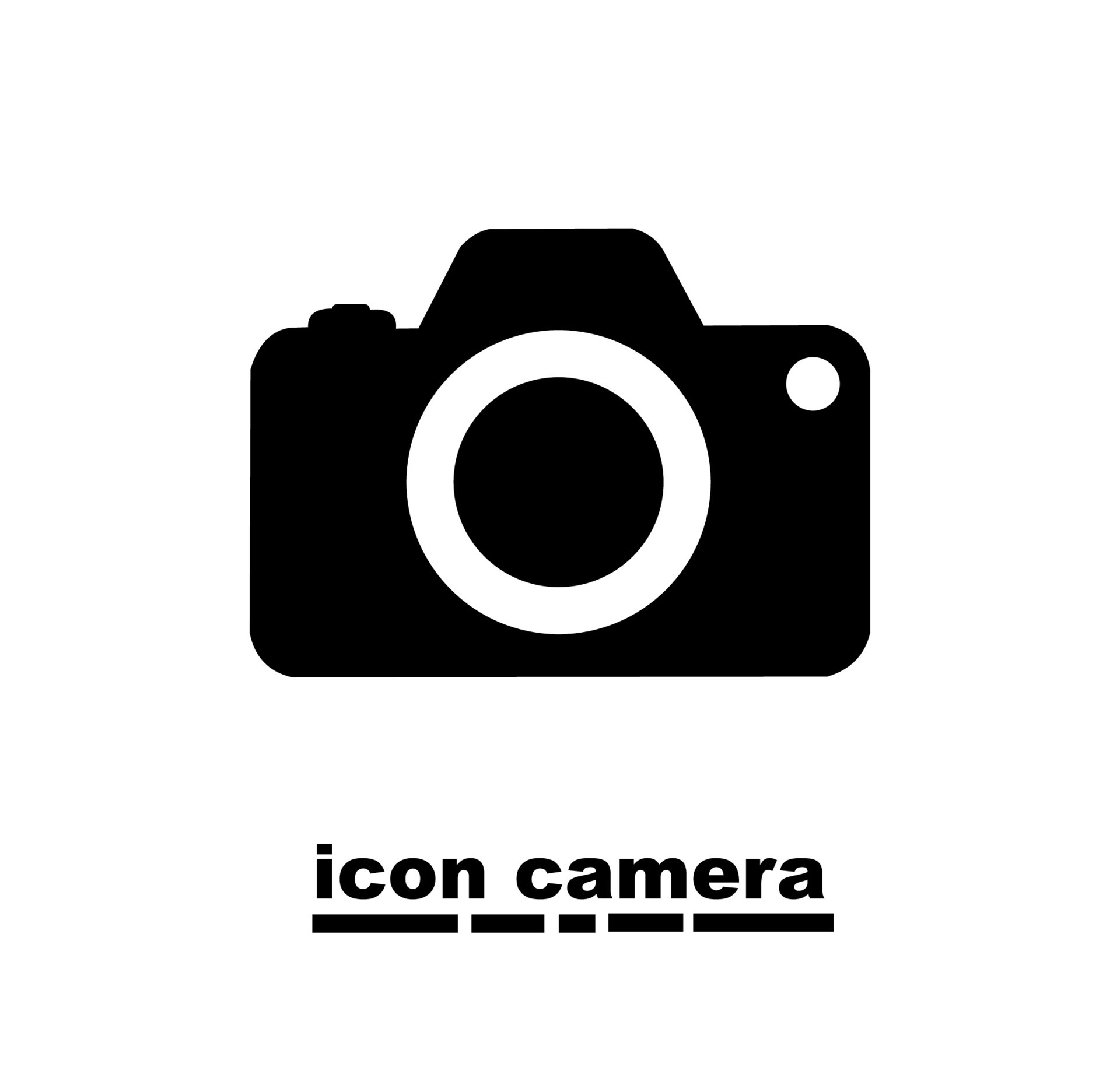 Icon camera in black and white colour 18768222 Vector Art at Vecteezy