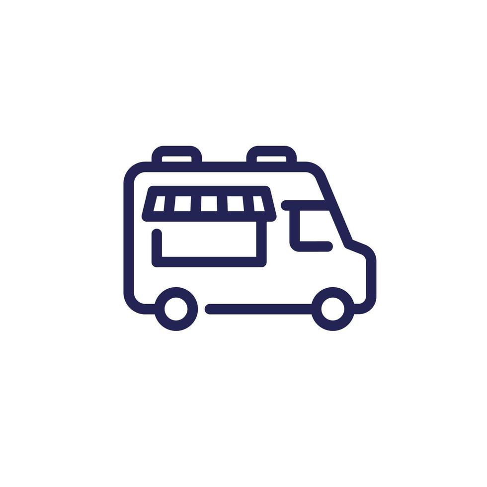 food truck line icon, vector