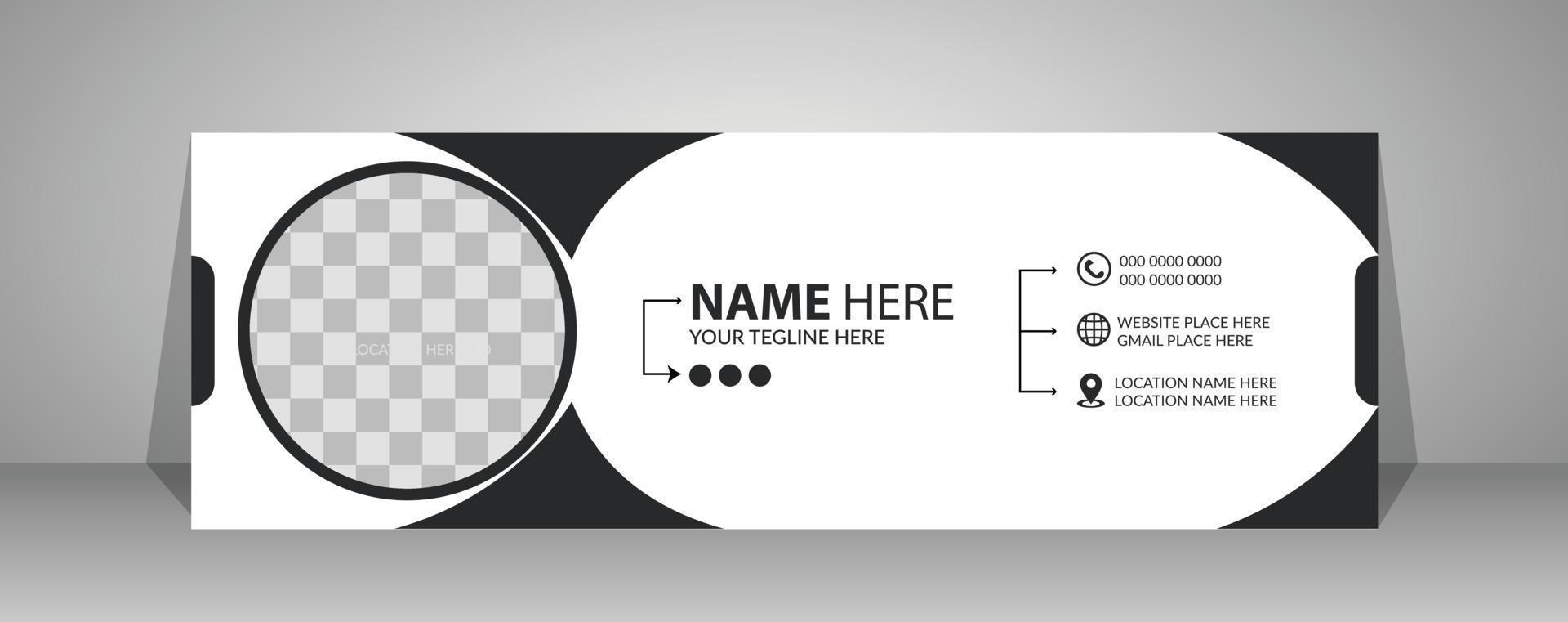 Corporate email signature for all business, unique vector design template.