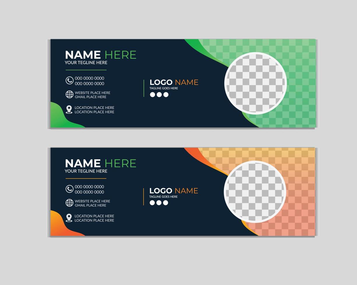 Corporate email signature for all business, unique vector design template.