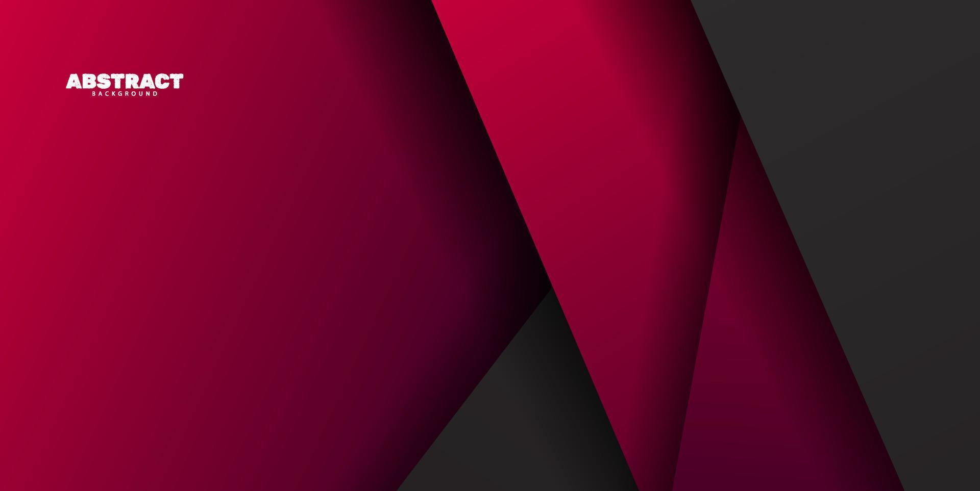 Abstract overlap layer black and red color background vector