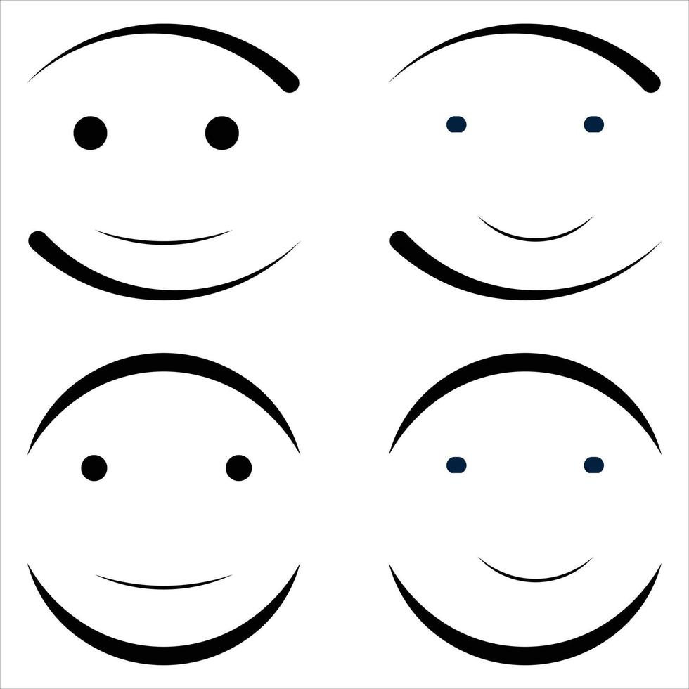 Smiling face expression vector