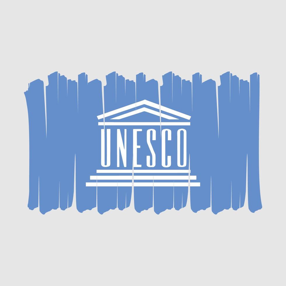 Unesco Flag Brush vector
