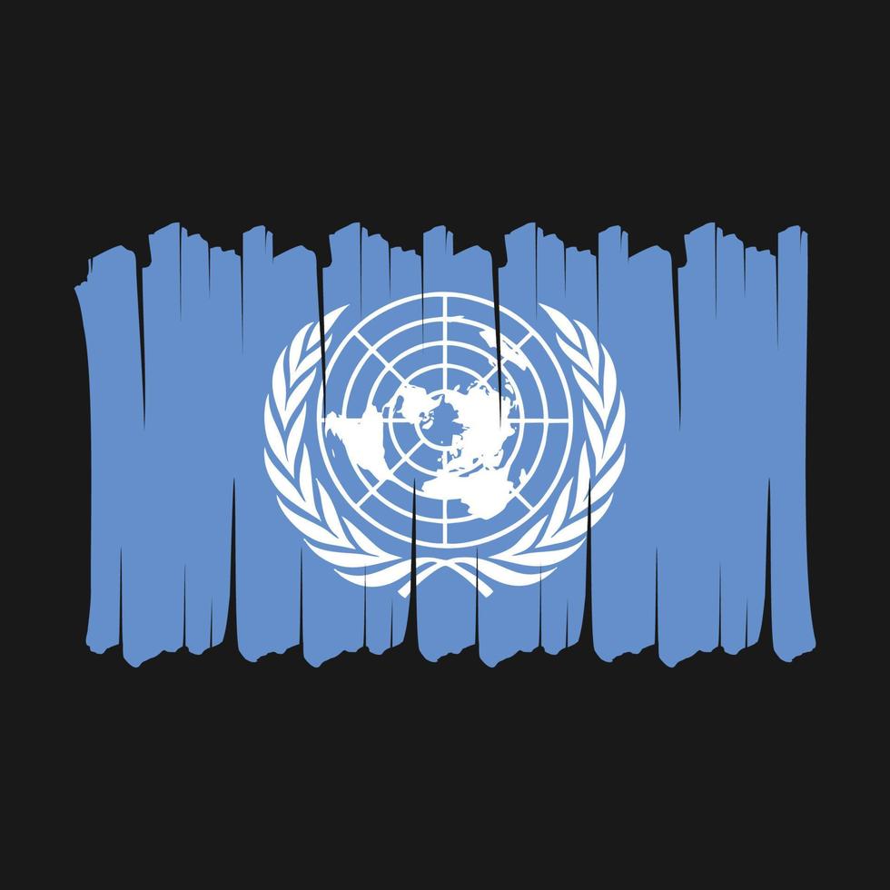 United Nations Flag Brush vector