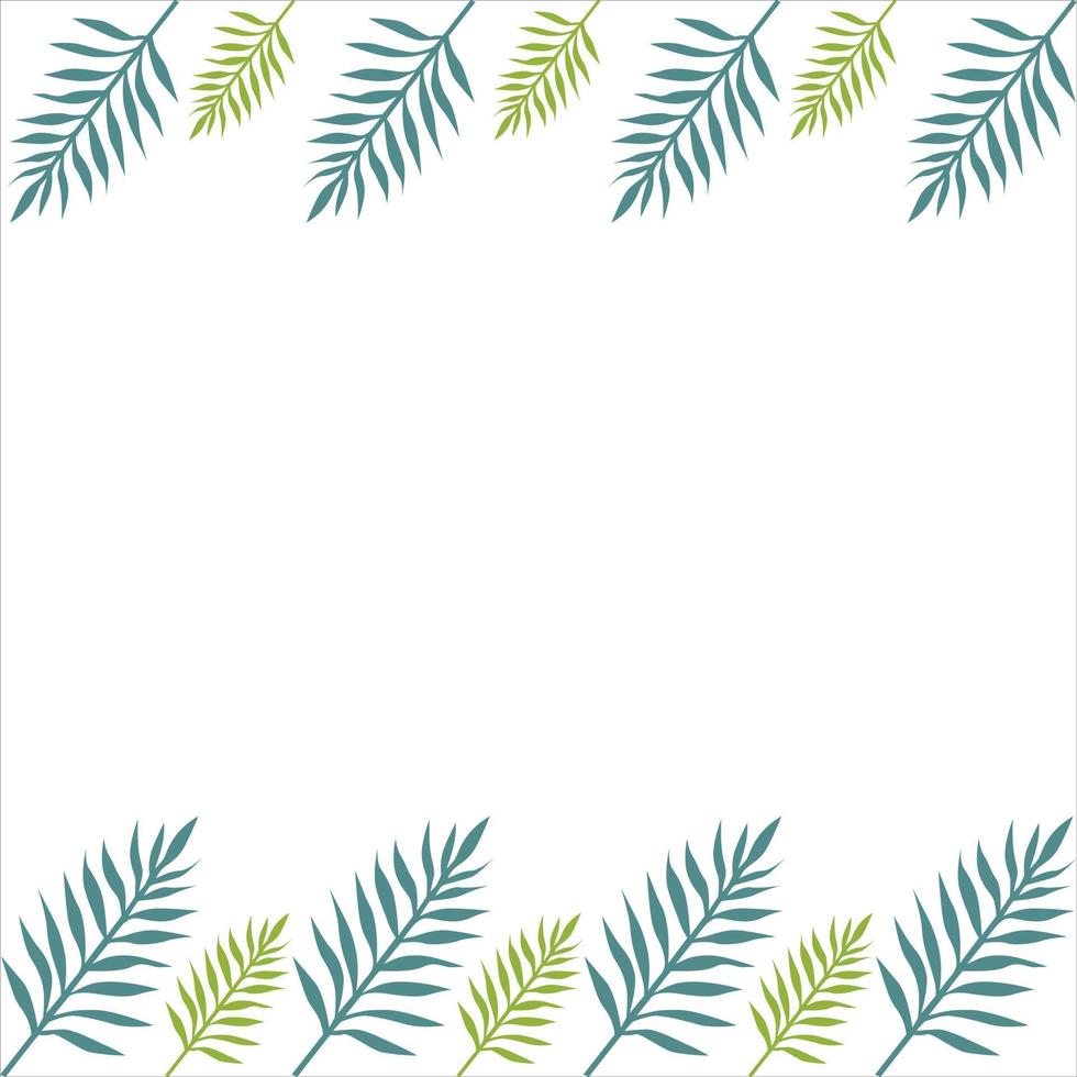 Leaves border design vector