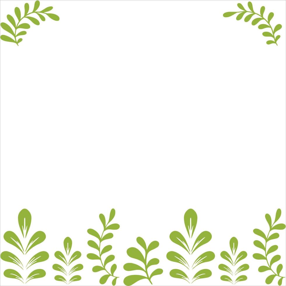 Leaves border design vector