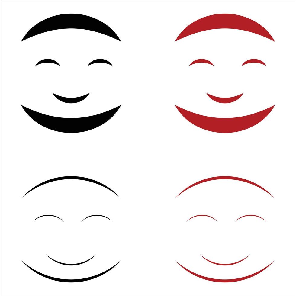 Smiling face expression vector