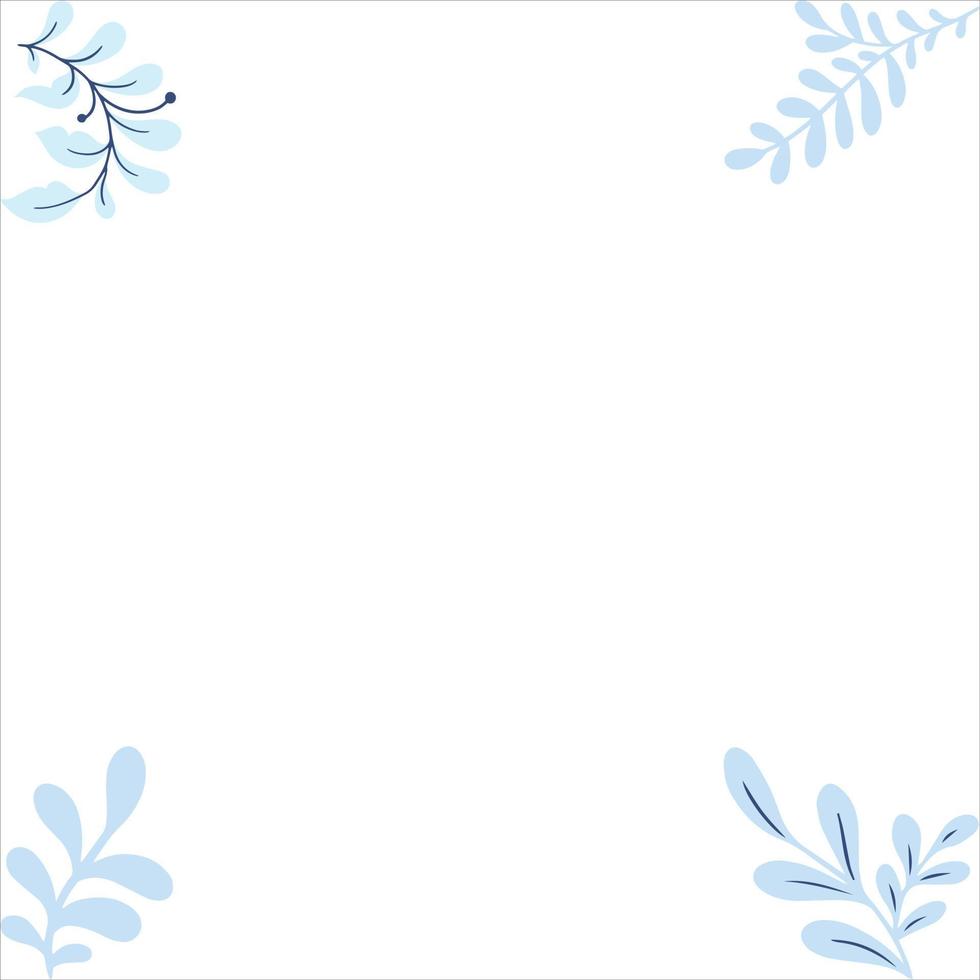 Leaves border design vector