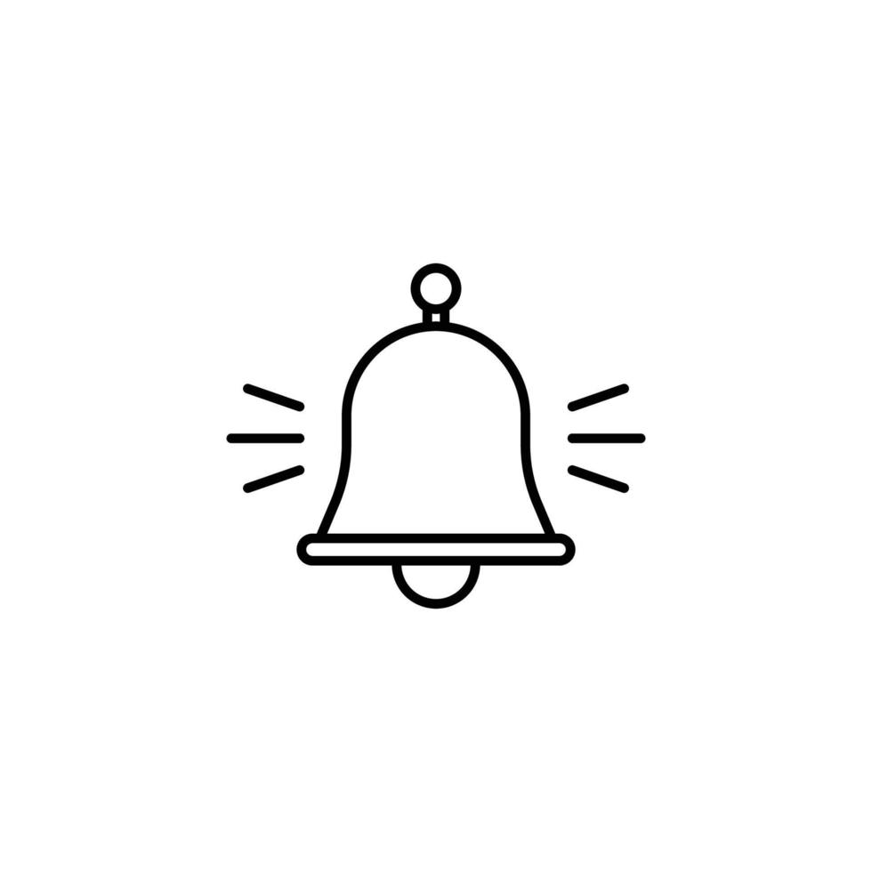 bell icon. outline icon vector