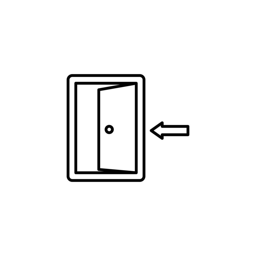 door icon. outline icon vector