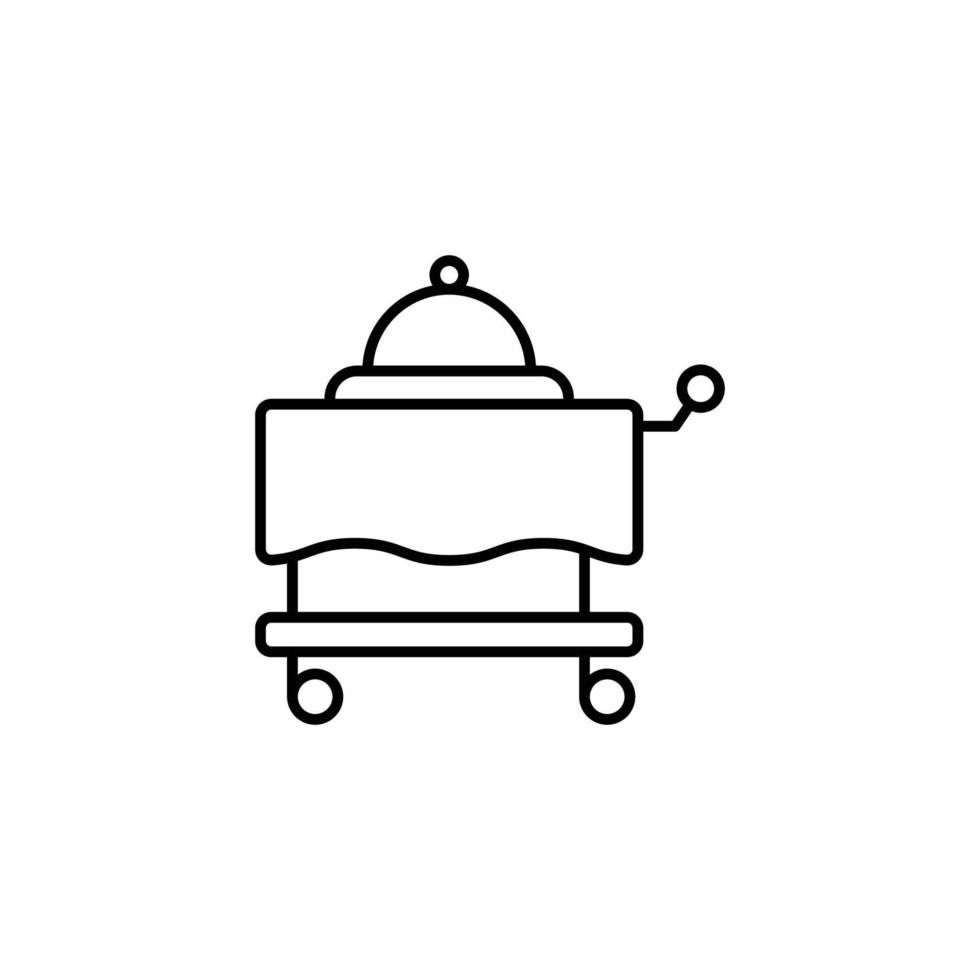 trolley icon. outline icon vector