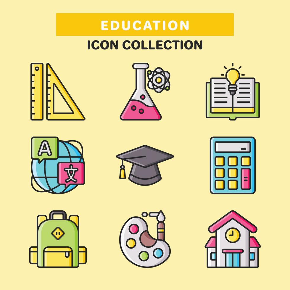 colección de iconos de educación vector