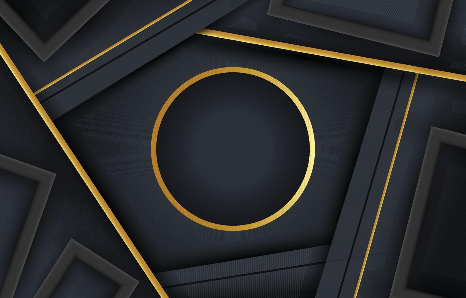 Dark Rows Golden Lines And Rings Background vector