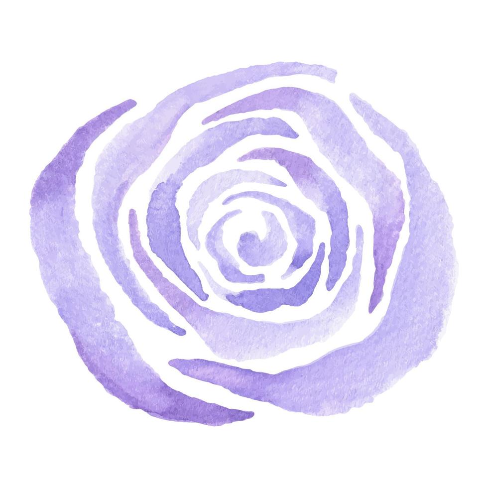 Watercolor flower, purple rose, hand-drawn illustration for your design, an element for invitations, postcards and textiles vector