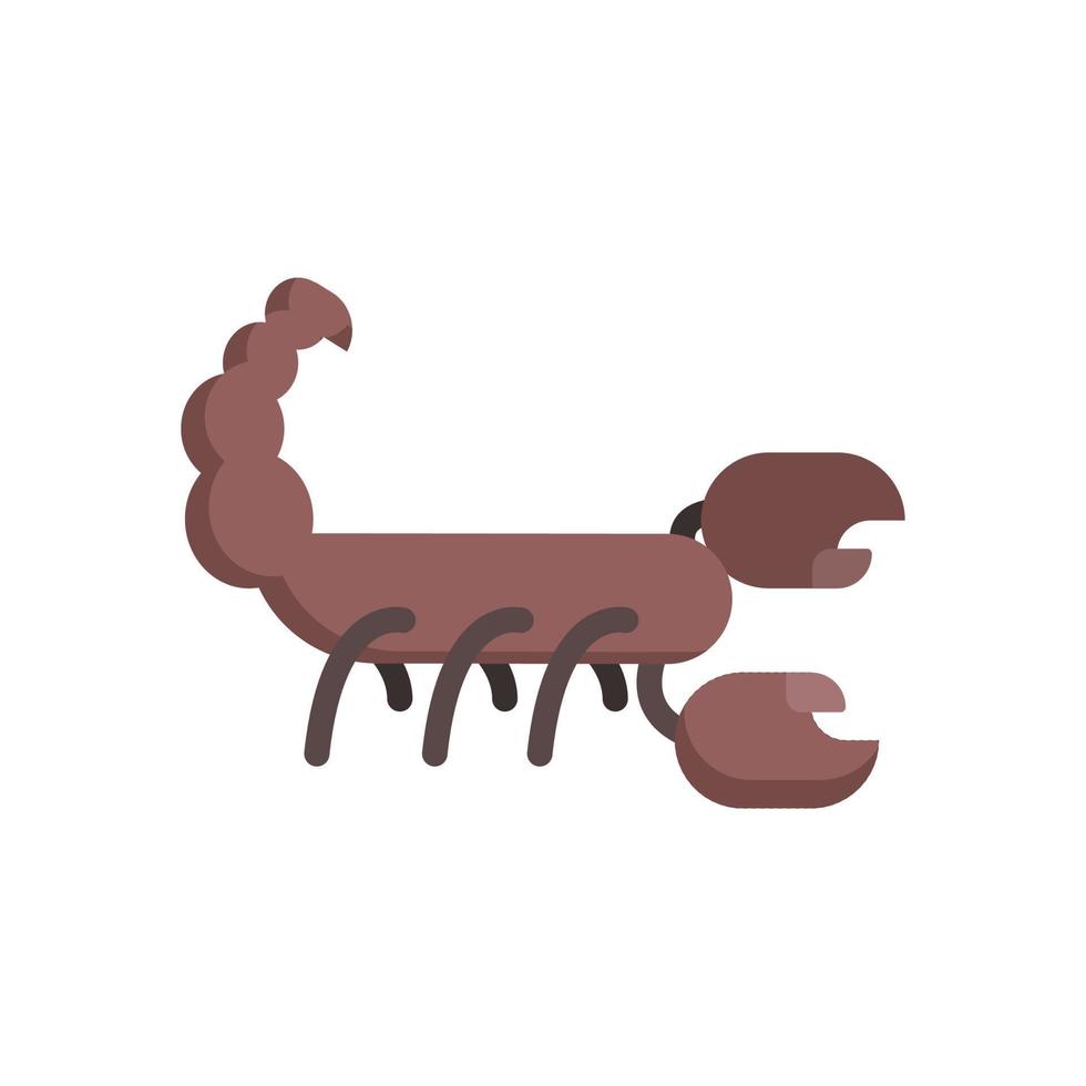 icono de escorpión. animal venenoso ilustración vectorial de un icono plano aislado en un fondo blanco. para temas de animales, zodiaco y otros vector