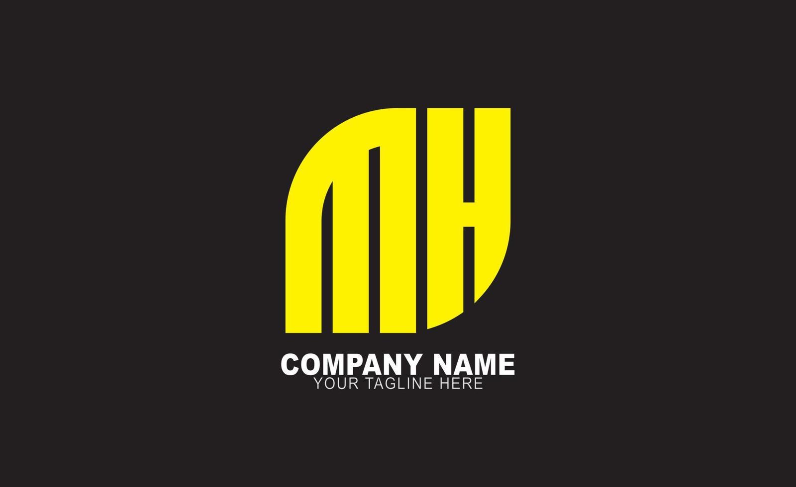 Mh logo design vector templates