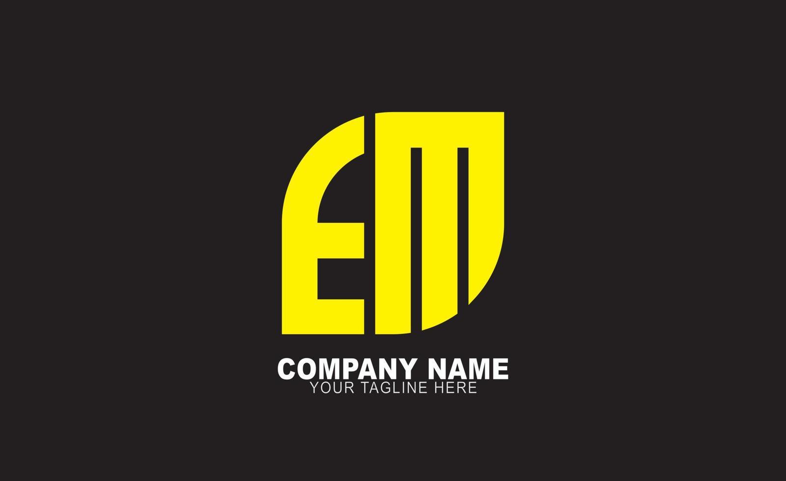 Em logo design vector templates