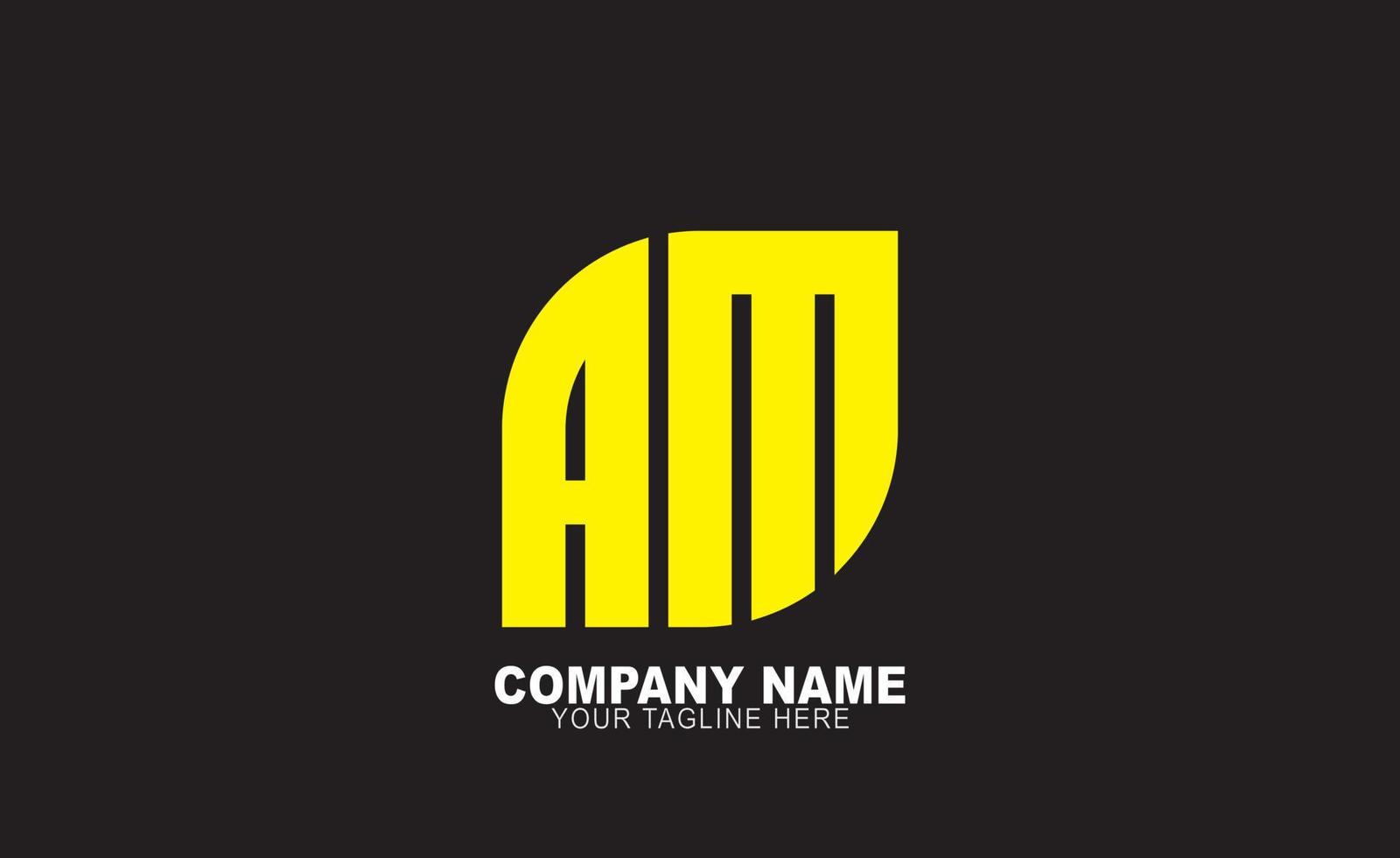 Am logo design vector templates