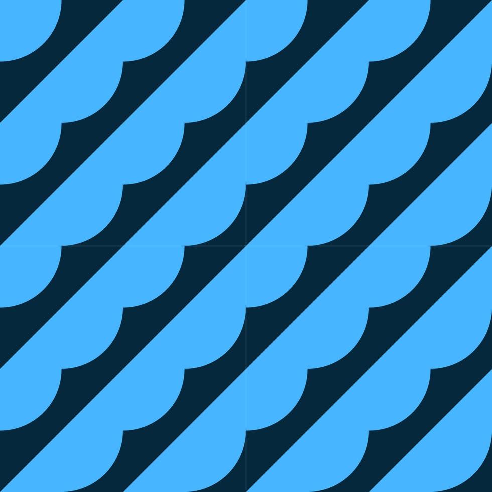Colorful seamless pattern of blue and black geometrical elements for fabric, textile, wrappers and other various surfaces vector