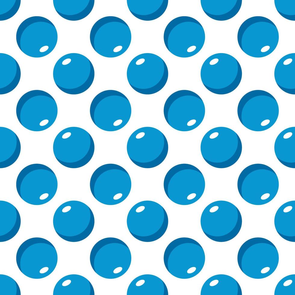 Vivid seamless repeating pattern of blue cartoon balls for wallpapers, textile, fabric and other surfaces vector