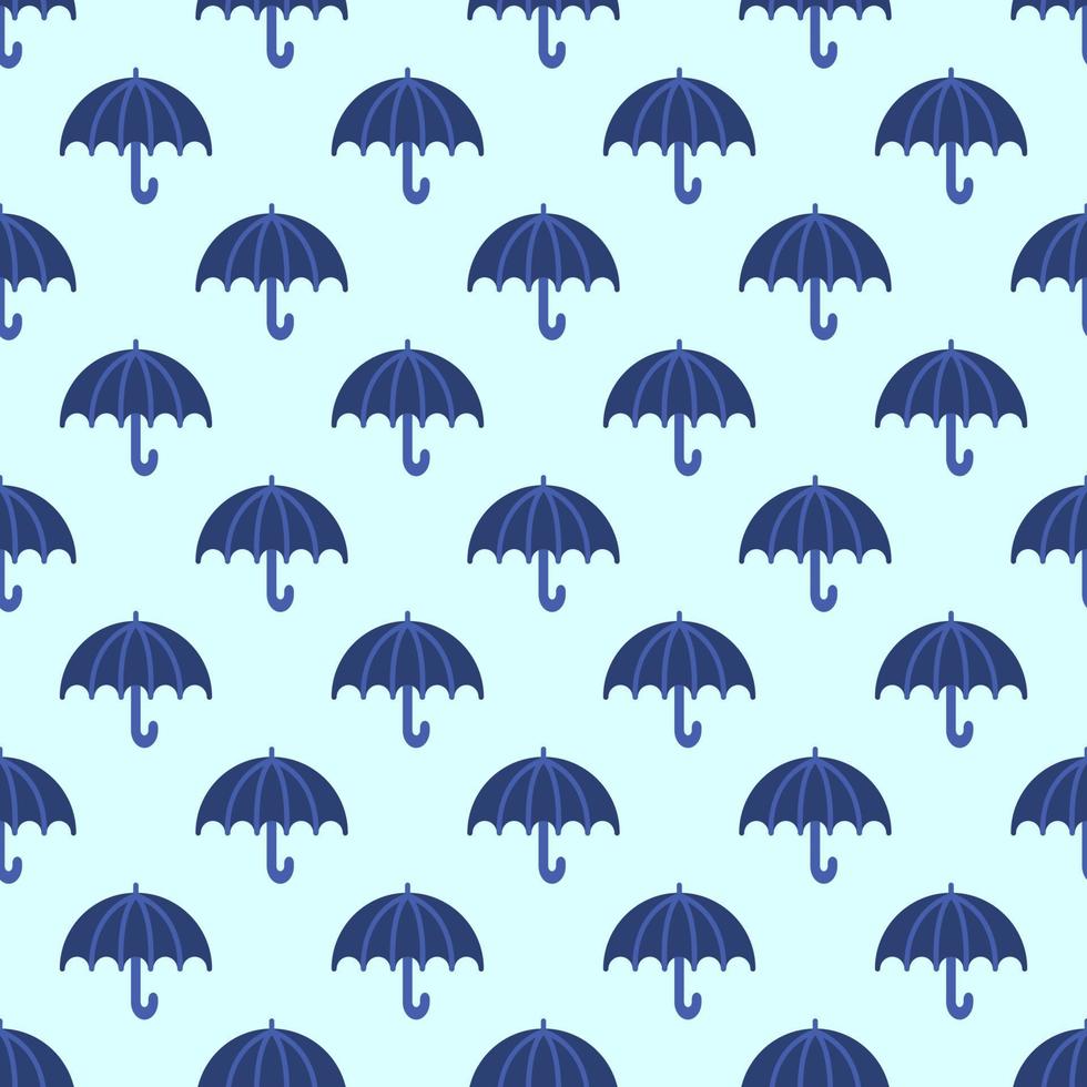 Vivid seamless repeating pattern of umbrella on blue background for wallpapers, textile, fabric and other surfaces vector