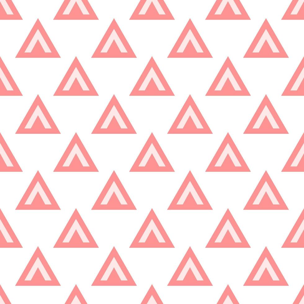 Geometrical vector seamless pattern of light pink triangles on white background. Perfect for fabric, textile, wallpapers, backgrounds and other surfaces