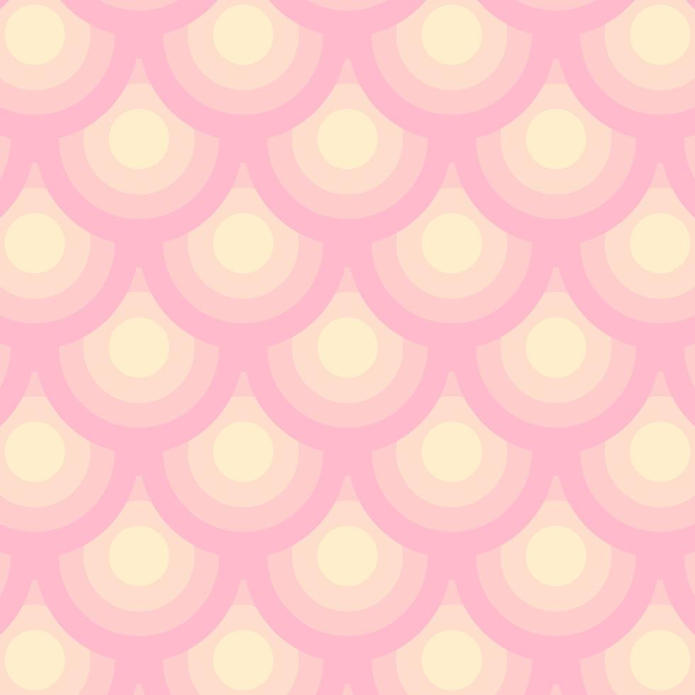 patrón pastel de anillos amarillos rosados. perfecto para telas, textiles, papeles pintados, fondos y otras superficies vector
