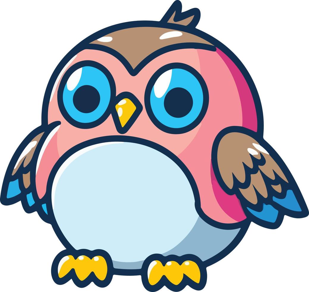 Owl Cartoon Vector cute