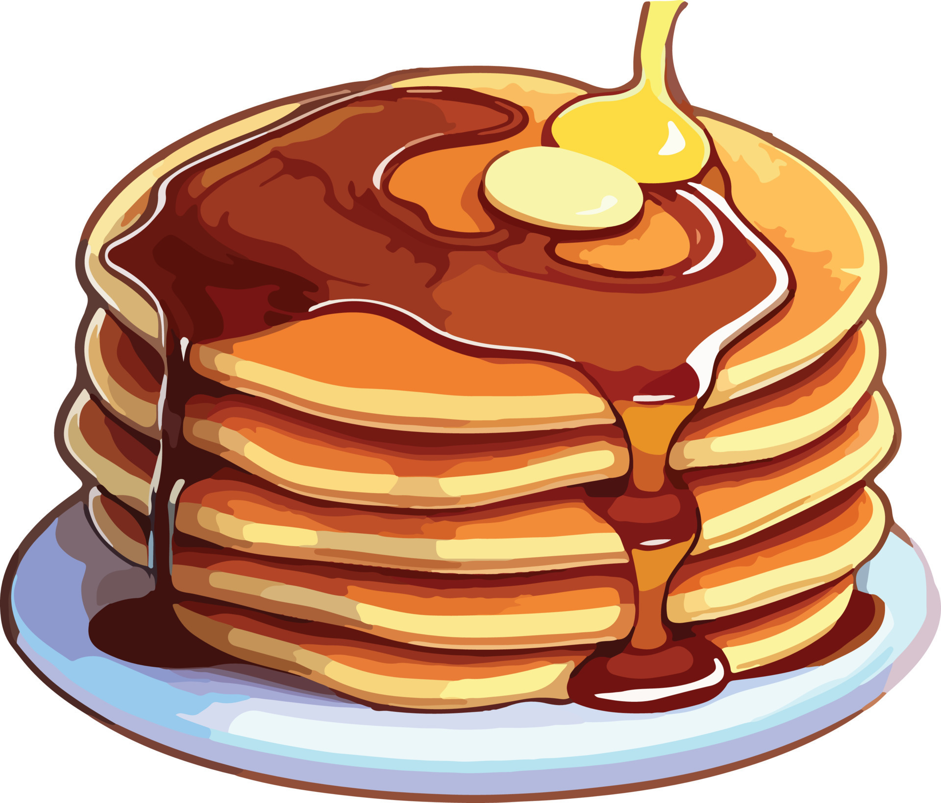 Delicious pancake illustration 18769476 Vector Art at Vecteezy