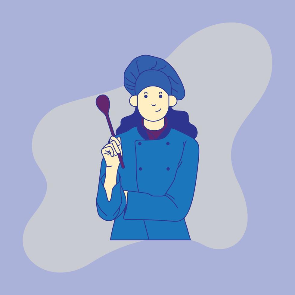 female chef with a snout vector