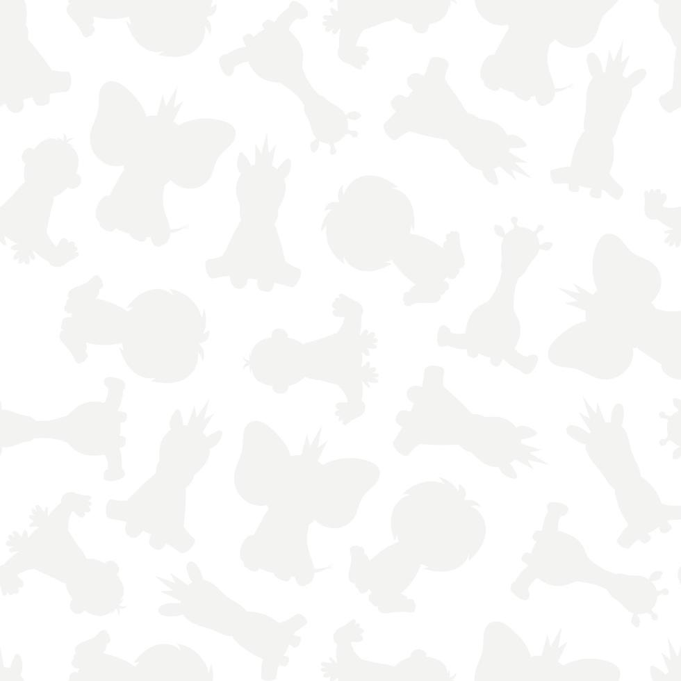 Vector seamless pattern with cartoon wild African animal shadows.