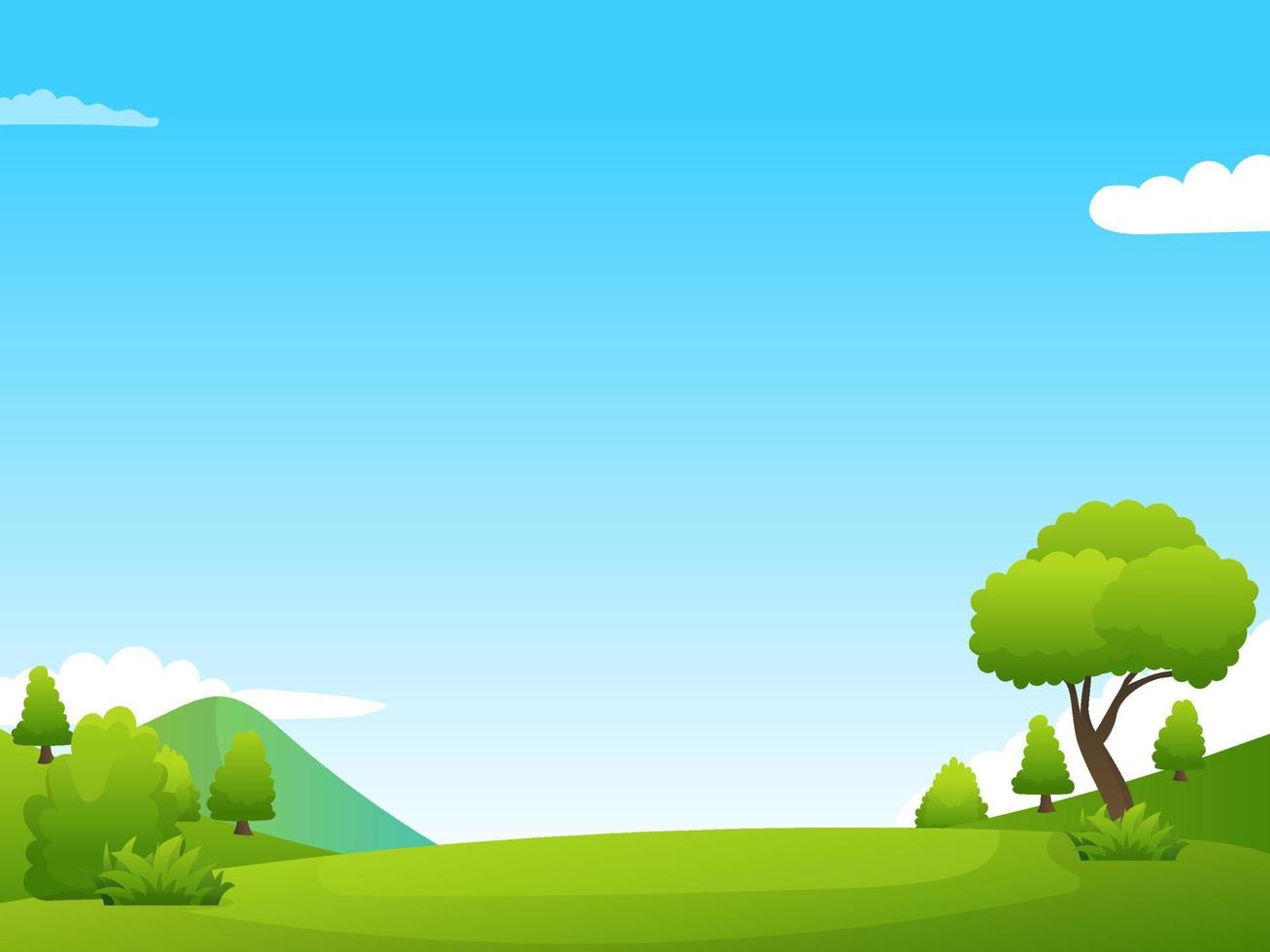 Nature landscape vector suitable for background or illustration