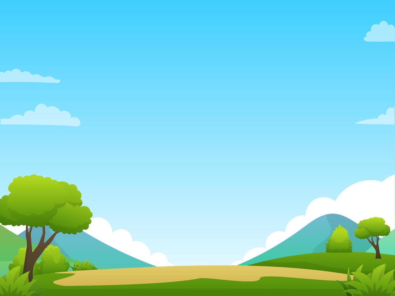 vector de paisaje natural adecuado para fondo o ilustración