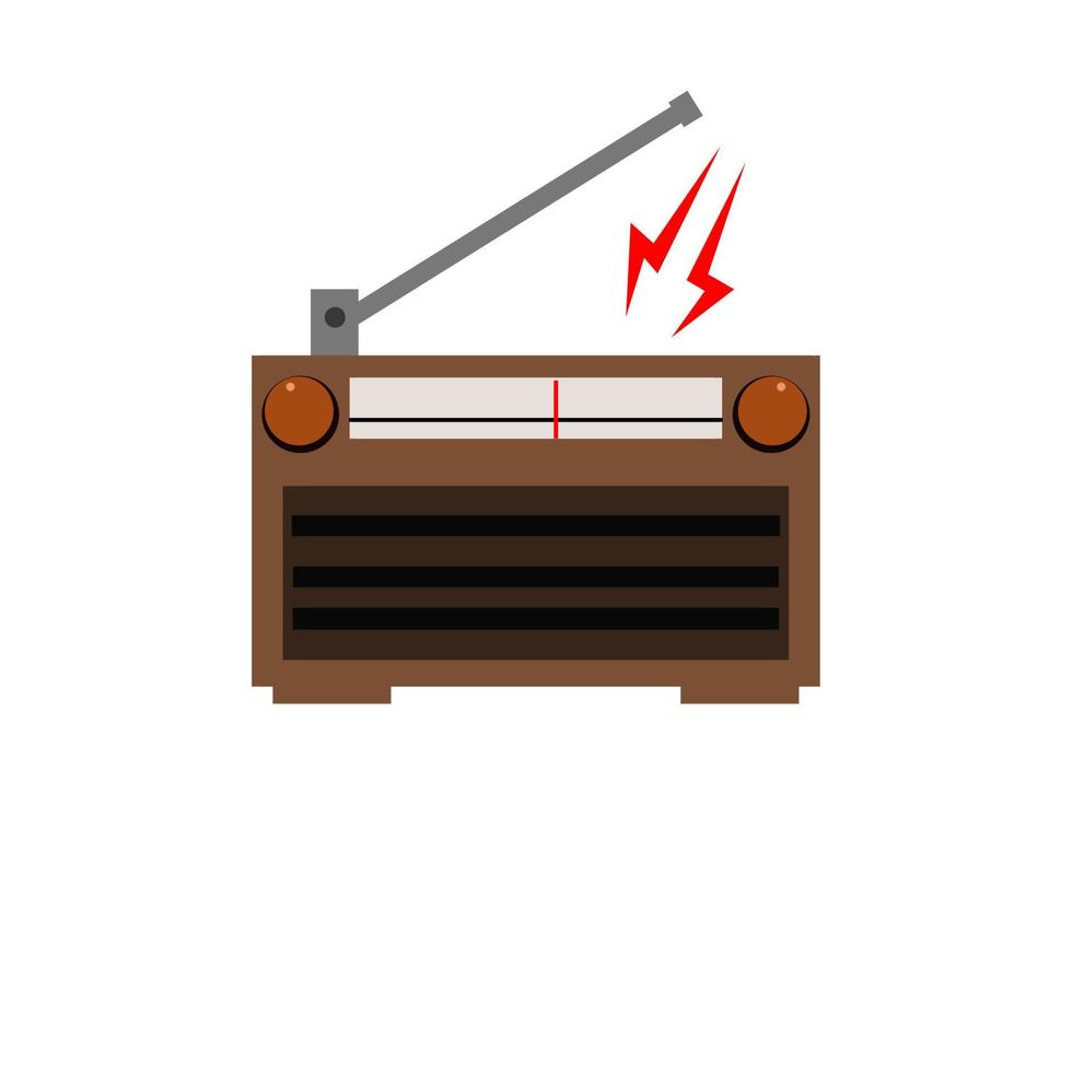 diseño de icono de radio, un icono simple con un concepto elegante, adecuado para su colección o logotipo comercial vector