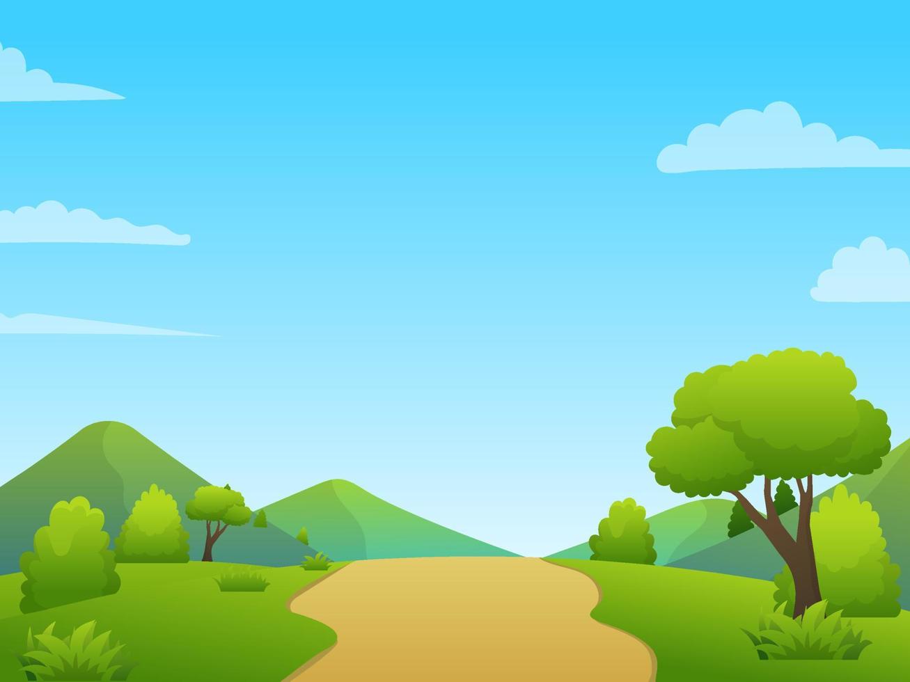 Nature landscape vector suitable for background or illustration