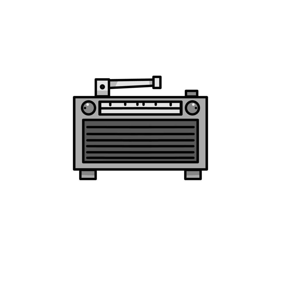 diseño de icono de radio, un icono simple con un concepto elegante, adecuado para su colección o logotipo comercial vector