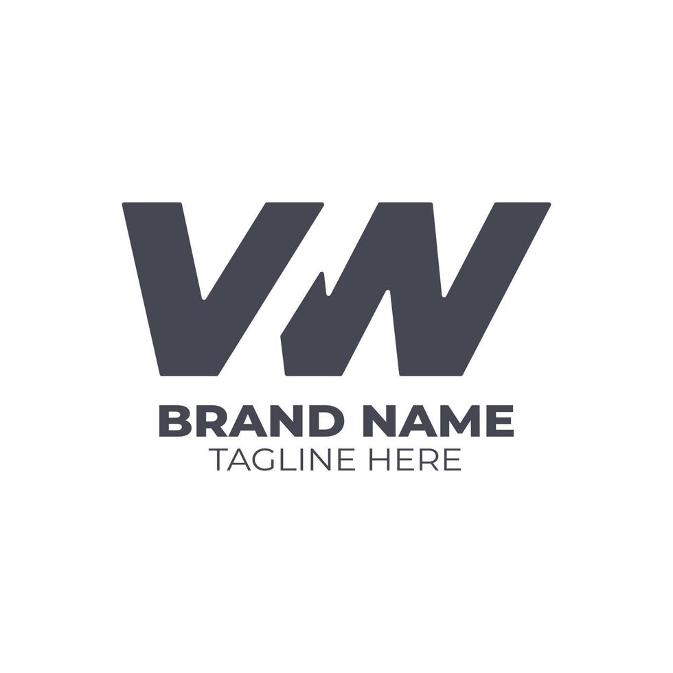 logotipo de letra vw, logotipo para empresa vector