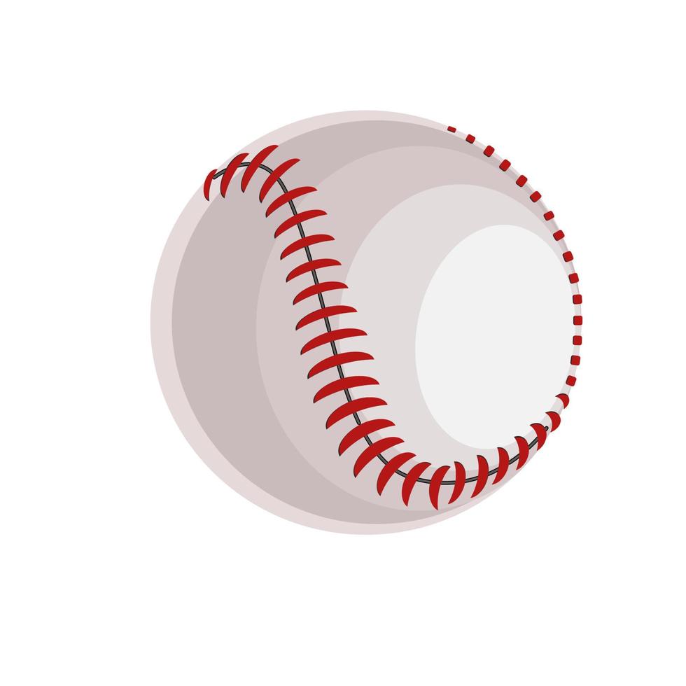 pelota de béisbol en técnica plana vector