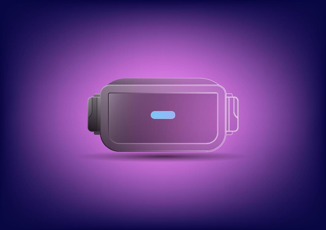 Virtual reality glasses on technology background. vector