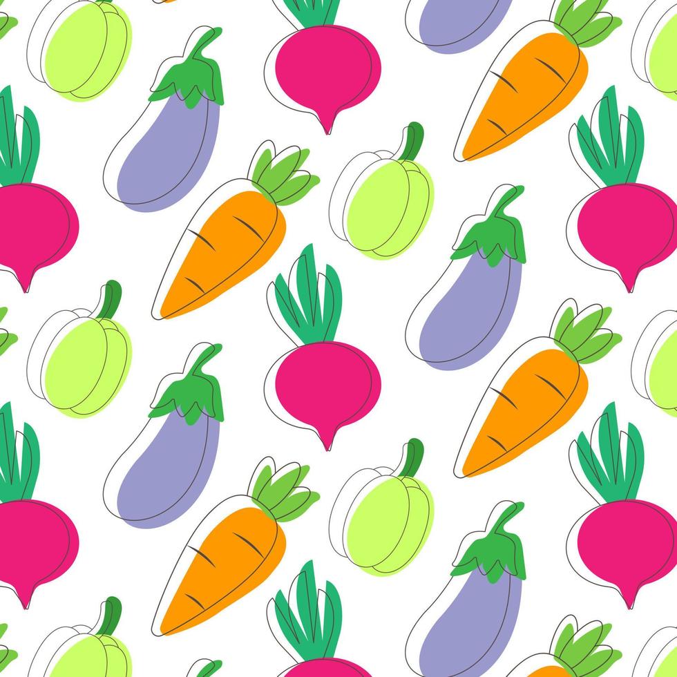 patrones sin fisuras con iconos vegetales vector