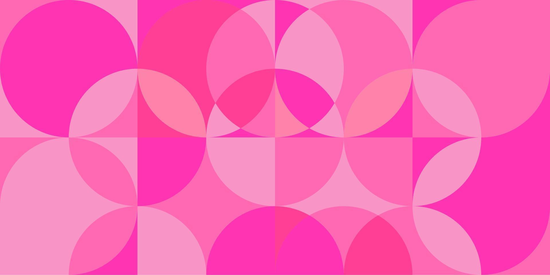 fondo rosa geométrico abstracto, formas sin costuras, combinación de colores planos y sólidos vector