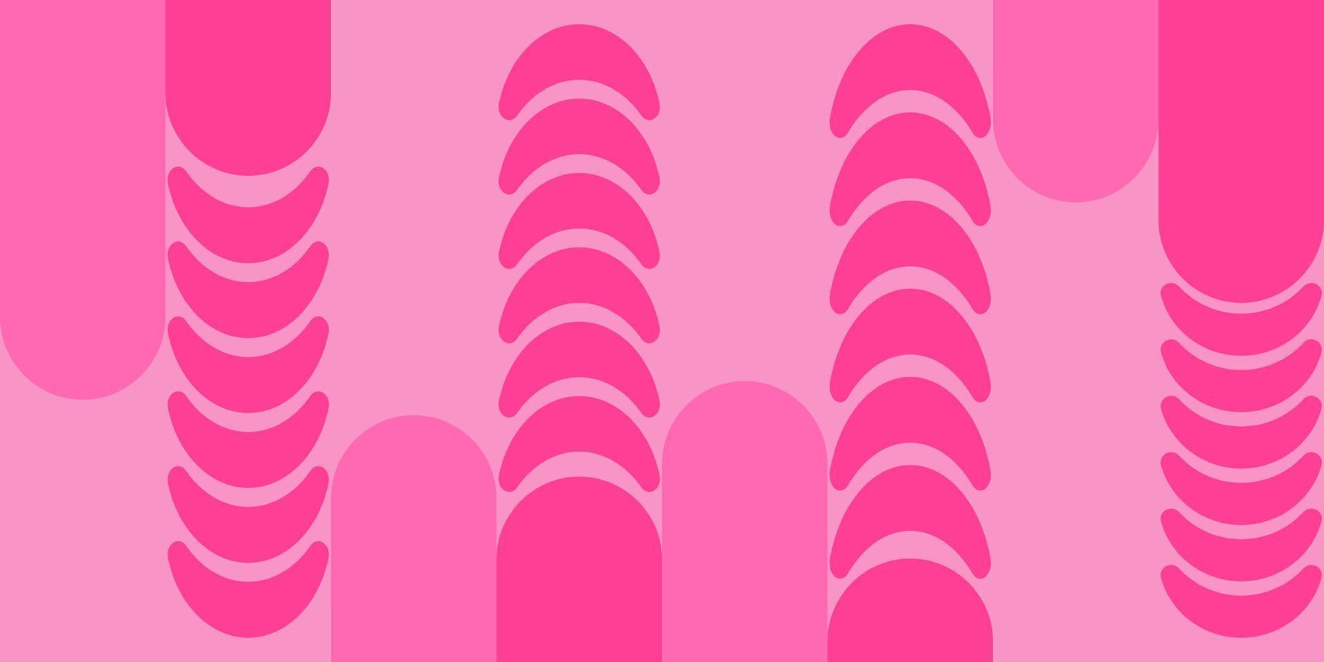 Abstract pink background, with smooth, flat shapes and solid colors vector